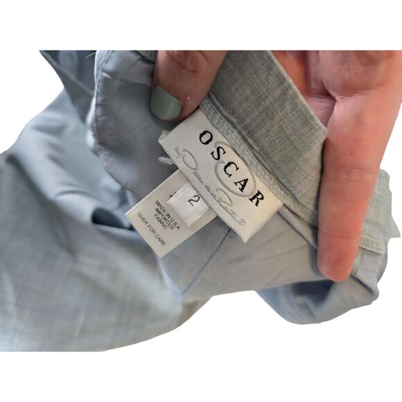 Vintage 1990s Oscar De La Renta Womens Sz 2 Wool Dress Pants Light Blue - Picture 5 of 7